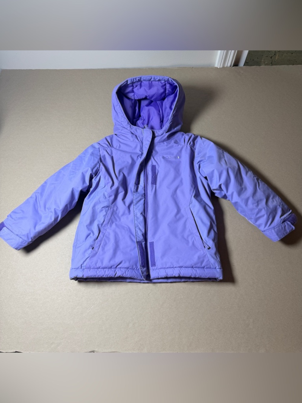 columbia toddler kids light purple winter coat full zip with hood size 4T